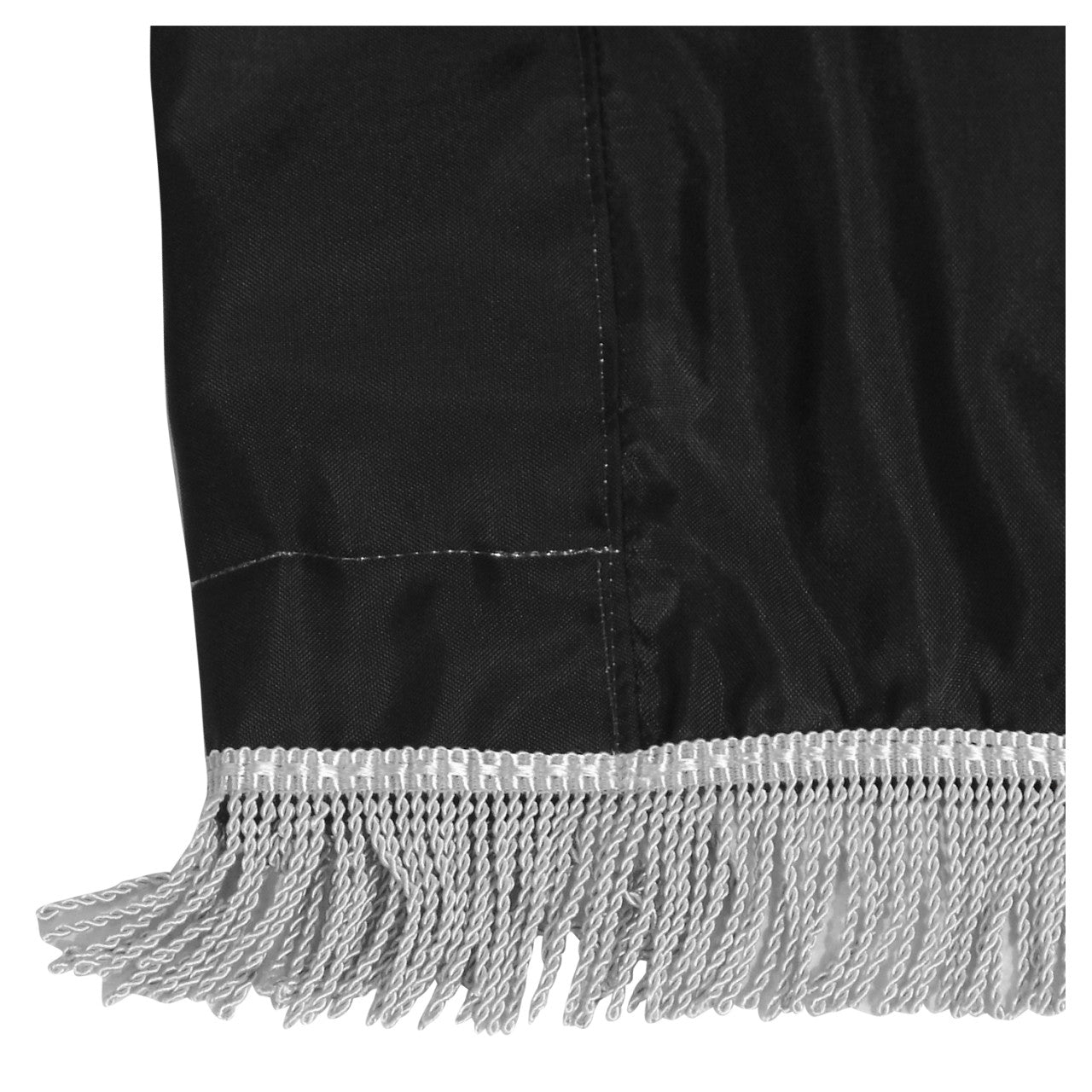 Indoor POW MIA Flag 3ft x 5ft Nylon - Single-Sided - Silver Fringe