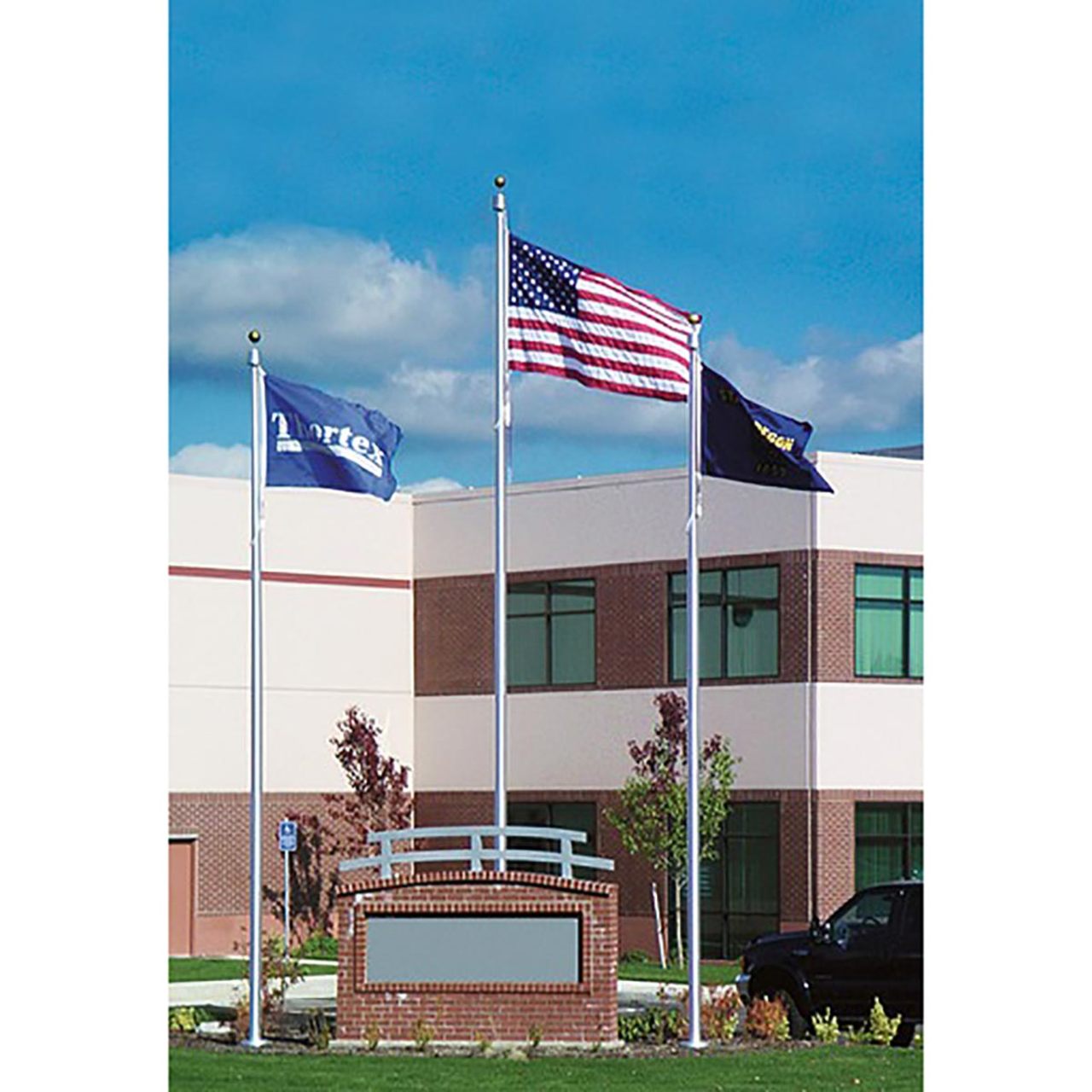 Sentry II Series 30ft Commercial Flagpole - .188in Wall Thickness - 6in Butt Diameter