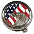 Motorcycle Flag Pole Decorative Topper - U.S. Flag & Eagle Head