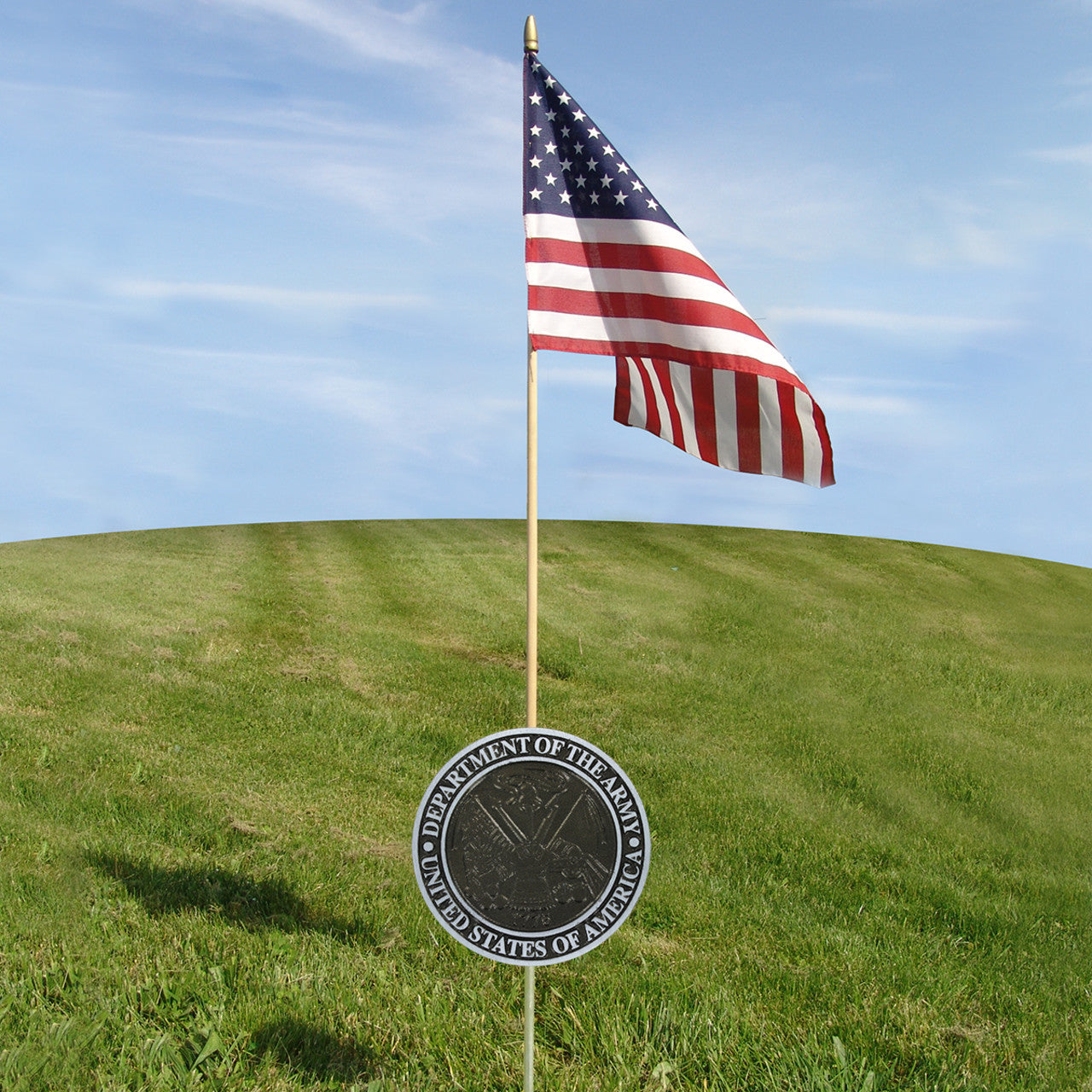 Army Grave Marker - Aluminum