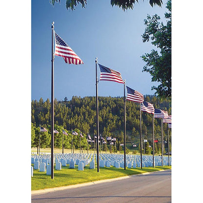 Sentry II Series 35ft Commercial Flagpole - .156in Wall Thickness - 6in Butt Diameter