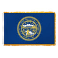 Nebraska 4X6ft Nylon Flag with Indoor Pole Hem and Fringe