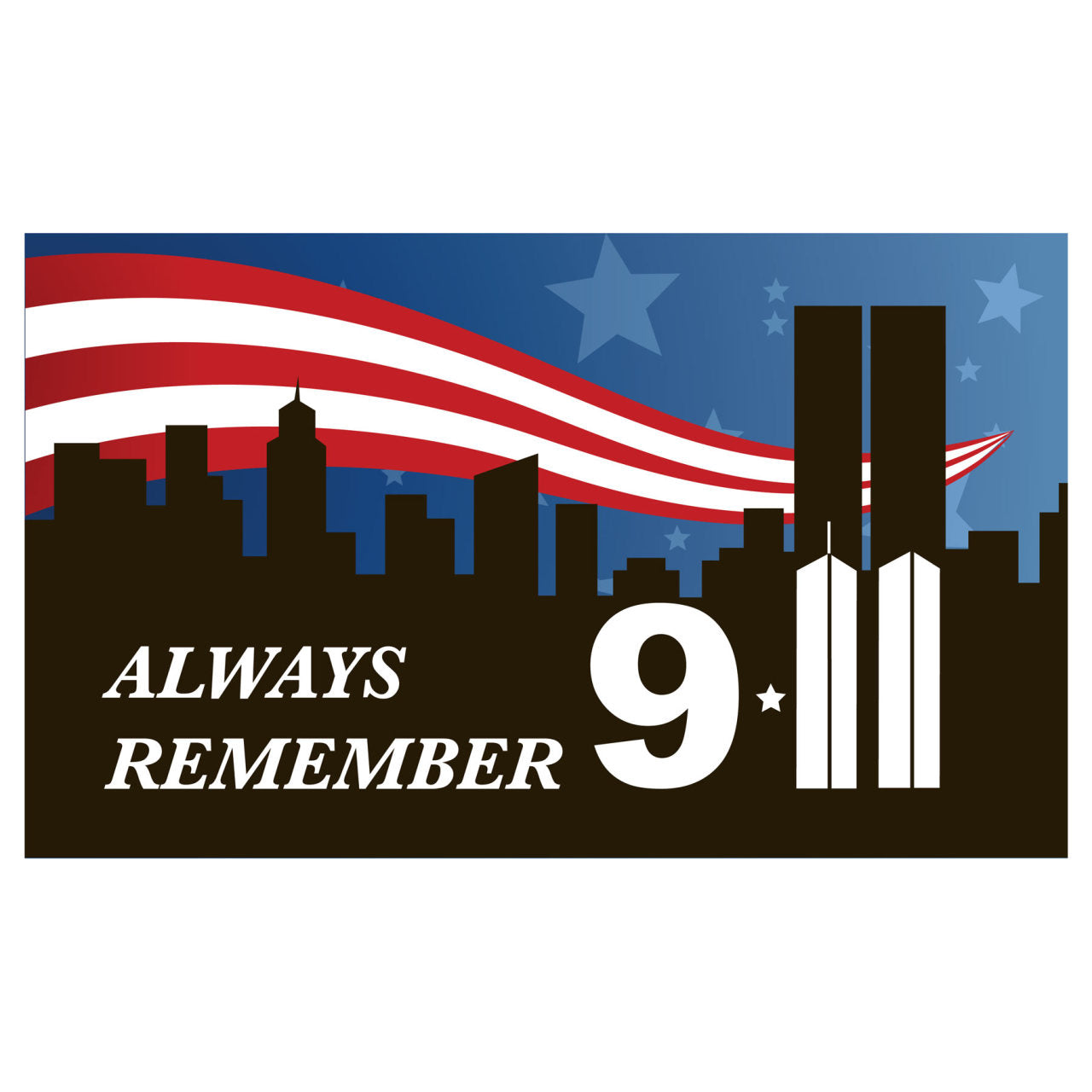 9 11 Remembrance Flag 3ft x 5ft Nylon