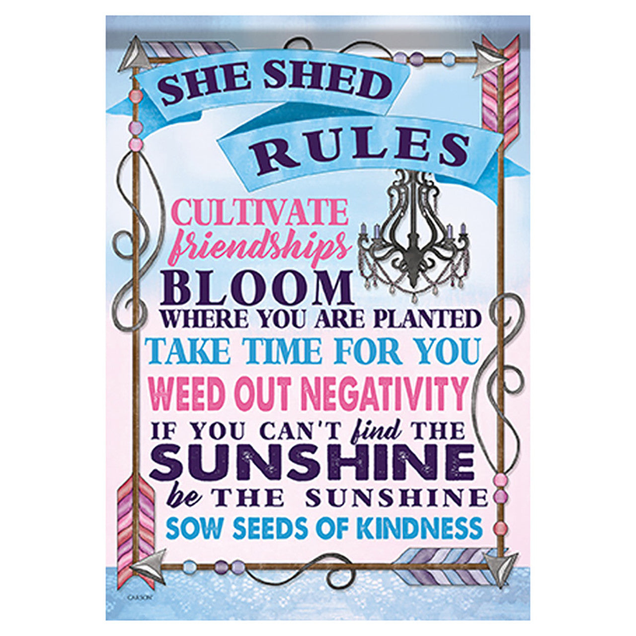 Carson Summer Garden Flag - She Shed Rules