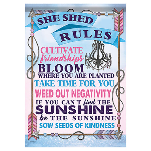 Carson Summer Garden Flag - She Shed Rules