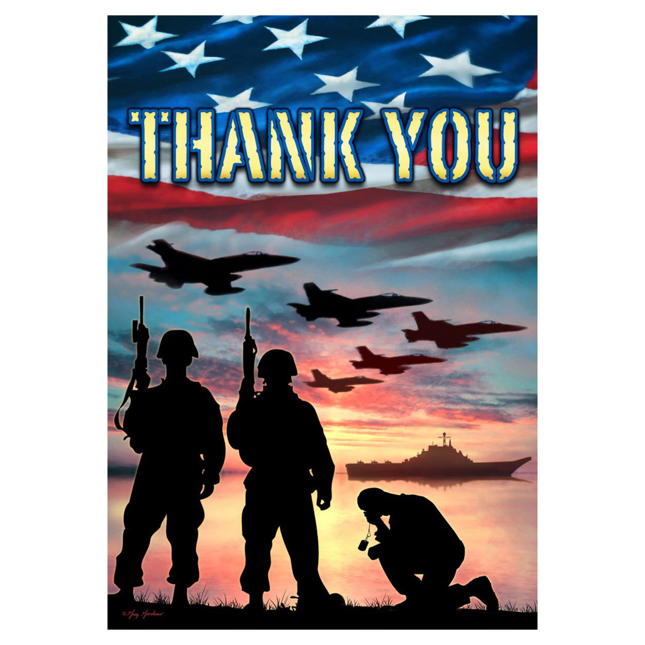 Patriotic Garden Flag - Thank You