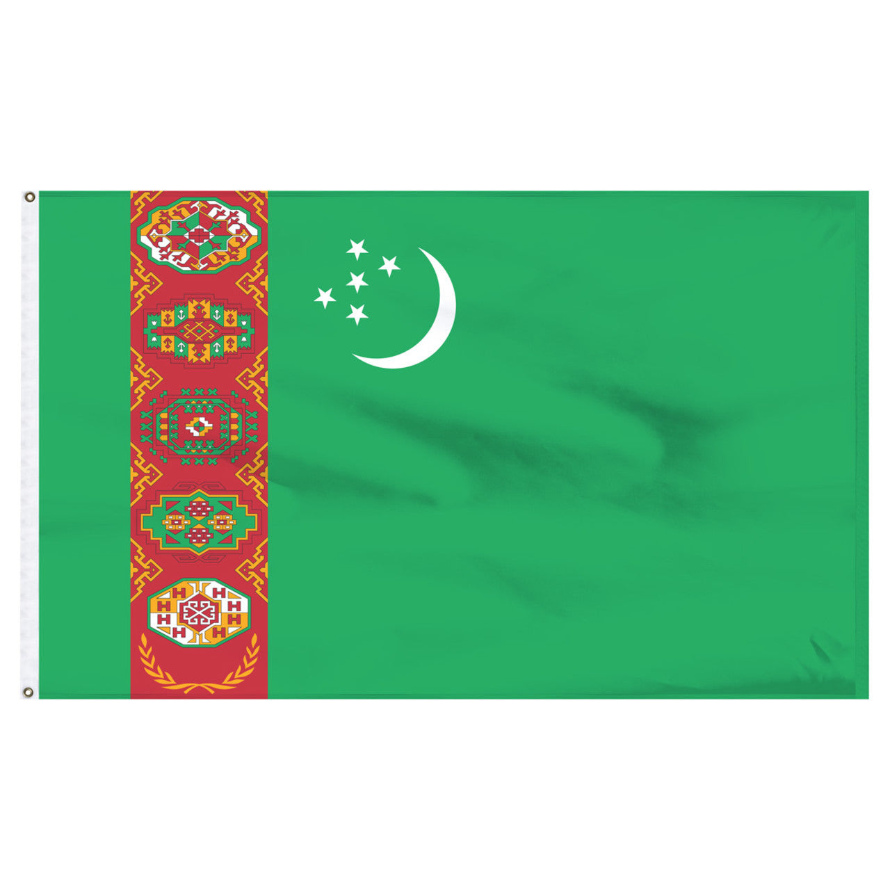 Turkmenistan 3ft x 5ft Nylon Flag