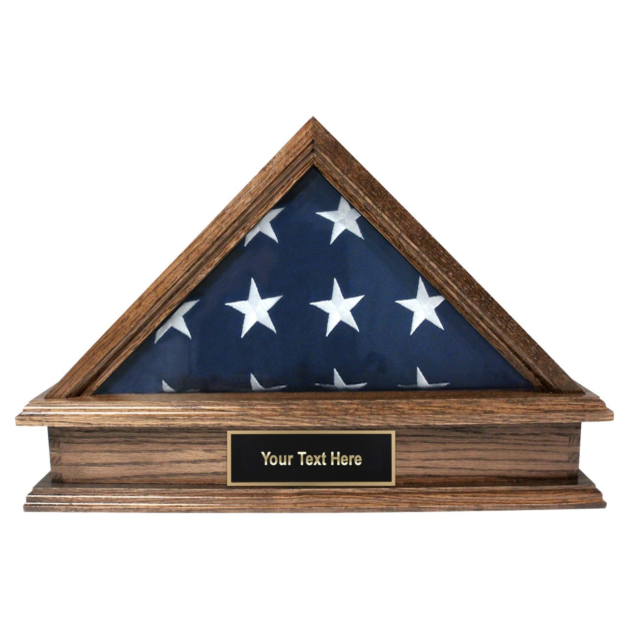Jefferson Folded Flag Display Case & Pedestal  for 3' x 5' Flag