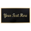 Large Black-on-Brass Engraving Plate - 3.25in x 6.25in