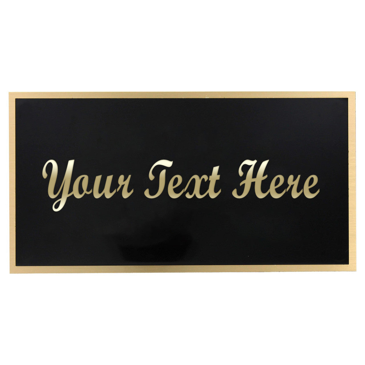 Large Black-on-Brass Engraving Plate - 3.25in x 6.25in