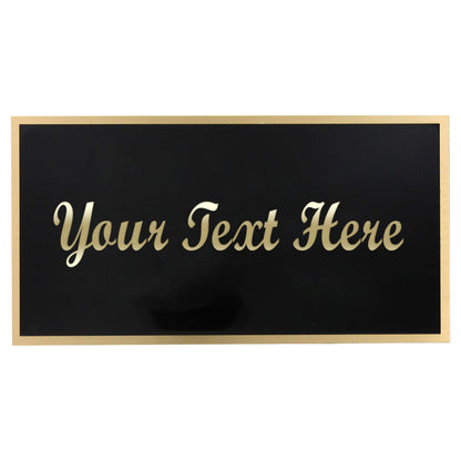 Large Black-on-Brass Engraving Plate - 3.25in x 6.25in
