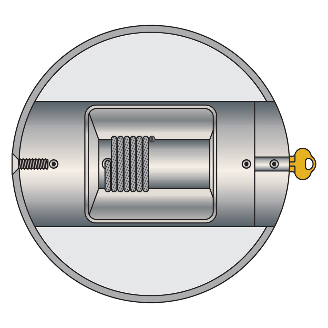 M-Winch Fits 12" Diameter Flagpole With .250 Wall Thickness