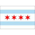 Chicago City Flag 3ft x 5ft Nylon