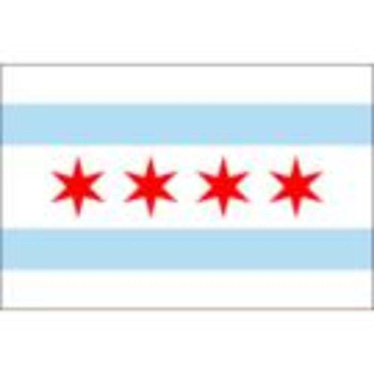 Chicago City Flag 3ft x 5ft Nylon