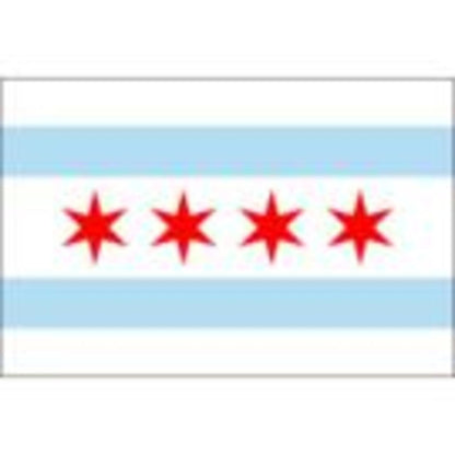 Chicago City Flag 3ft x 5ft Nylon