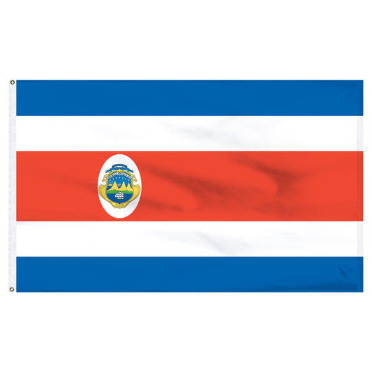 Costa Rica 4' x 6' Nylon Flag With Seal
