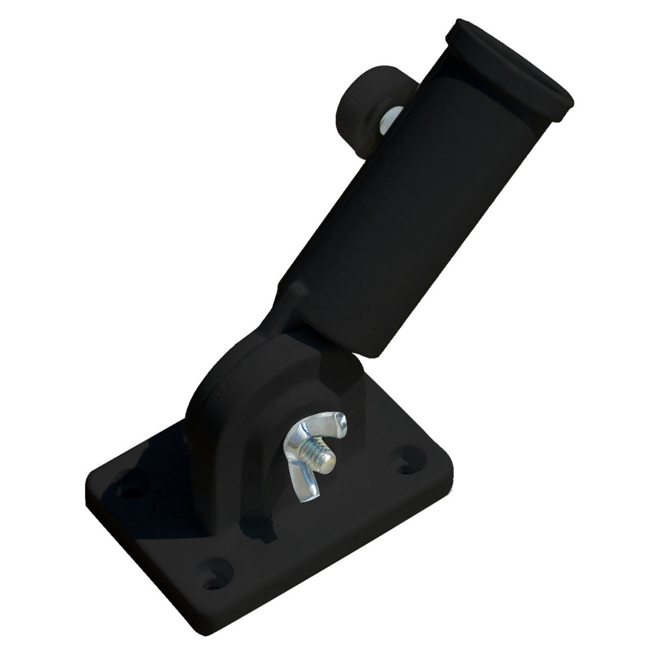 Adjustable Aluminum Flagpole Bracket - Black