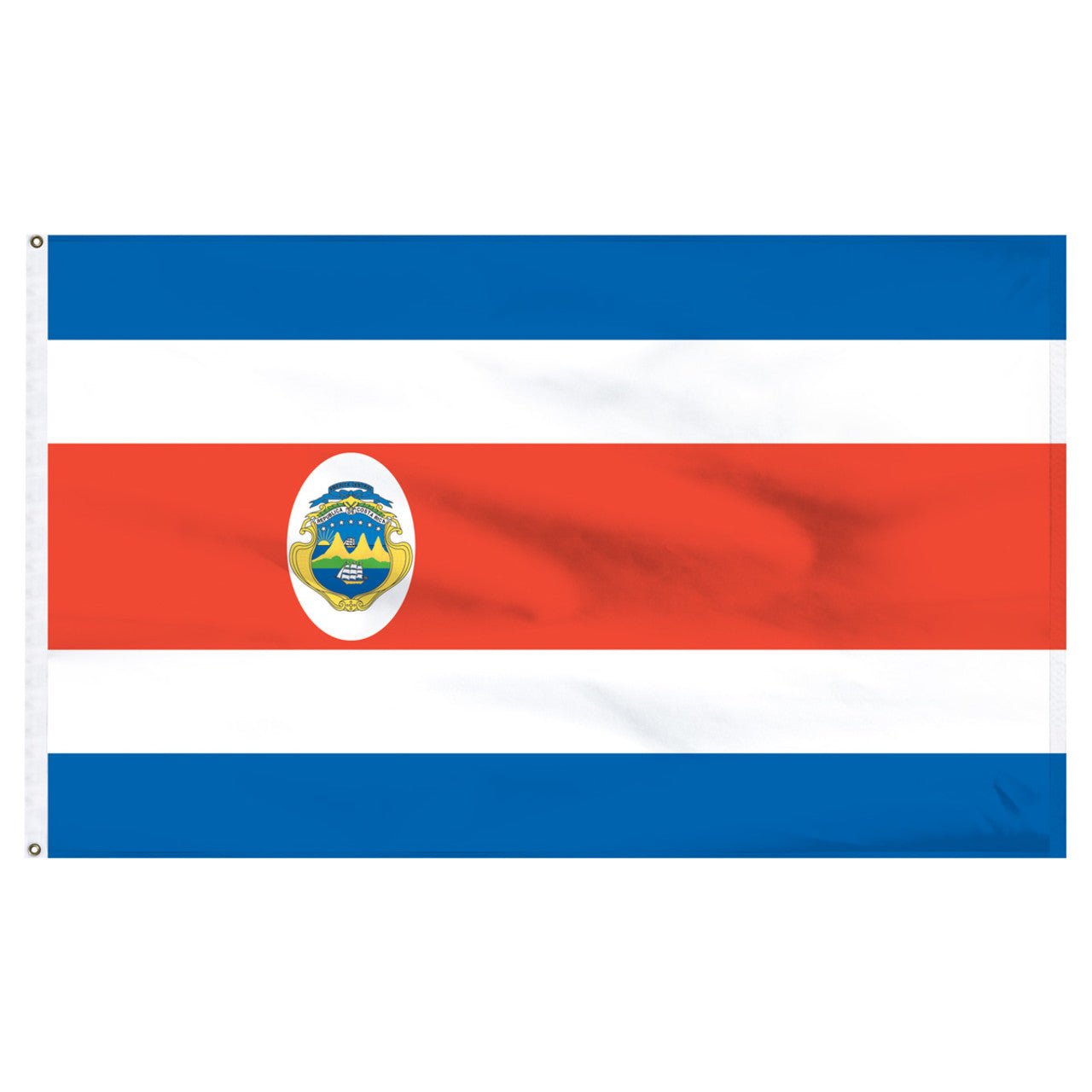 Costa Rica 5' x 8' Nylon Flag With Seal