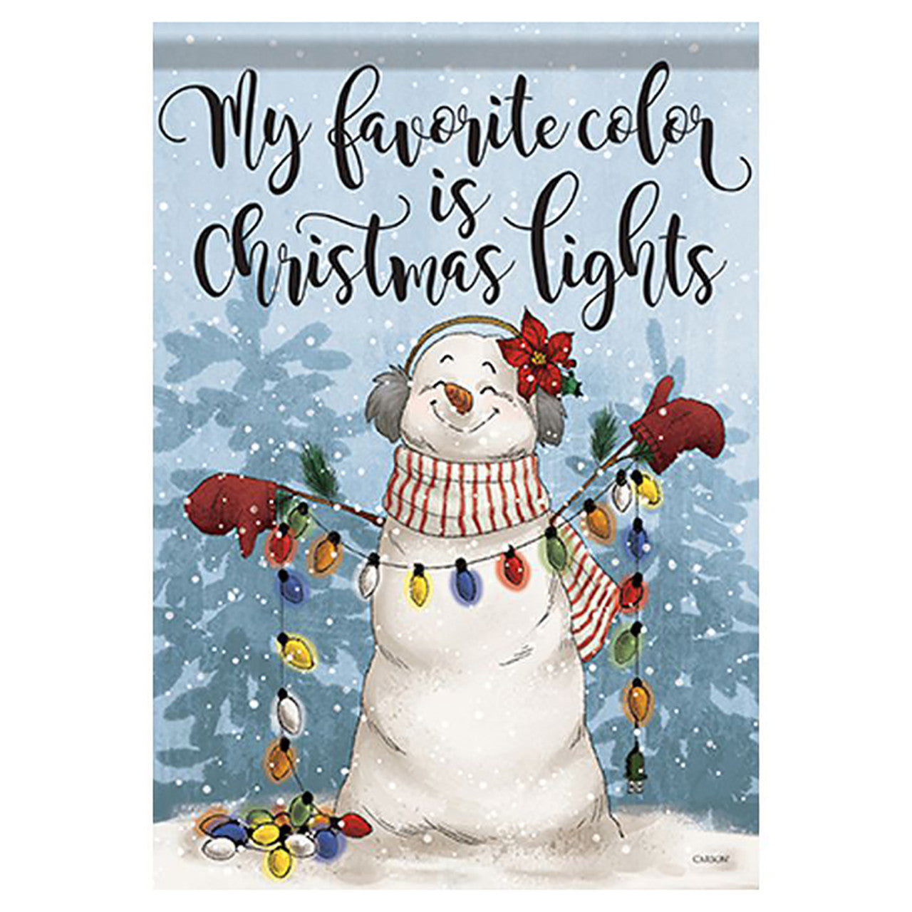 Carson Christmas Garden Flag - Favorite Color - 12.5in x 18in