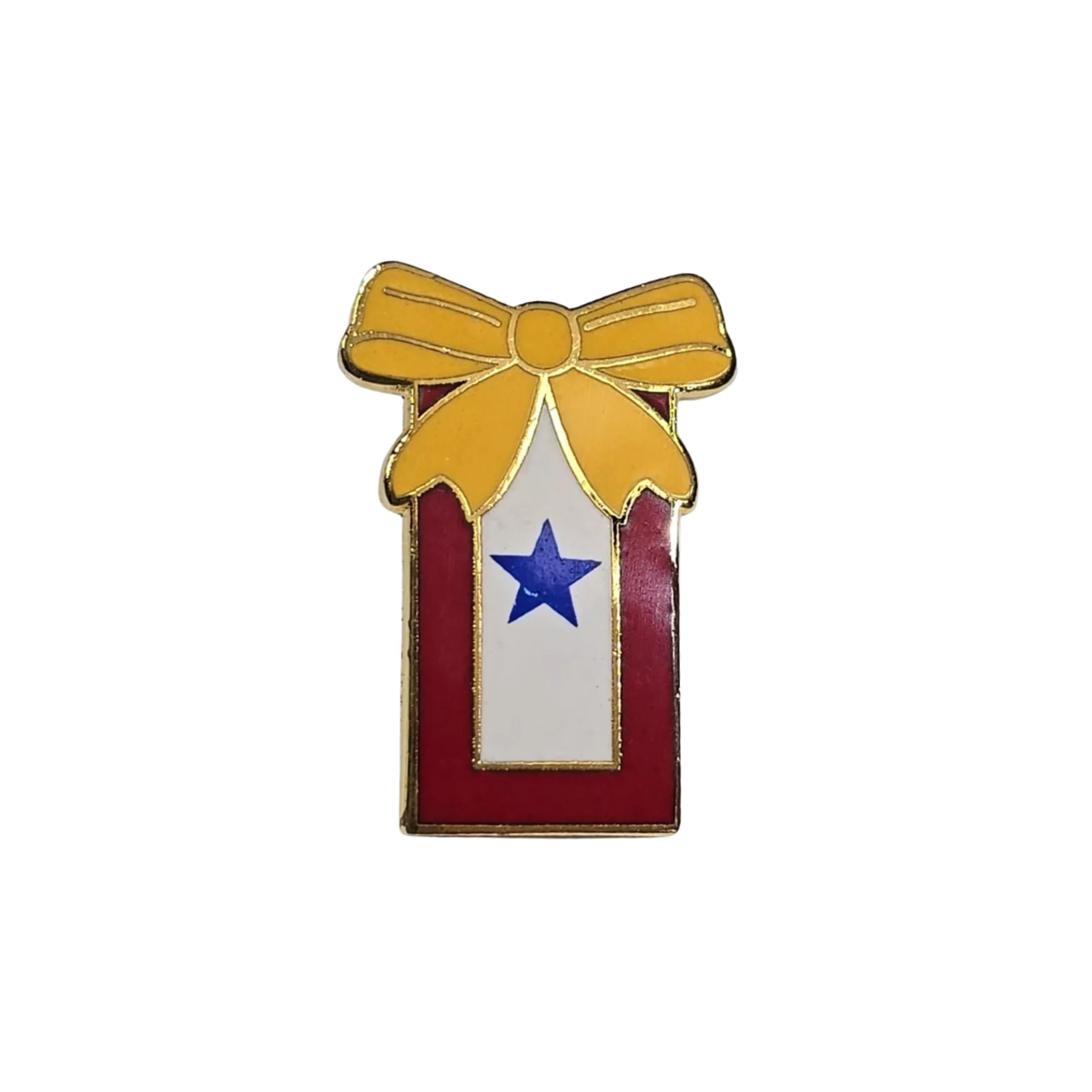 Service Banner with Yellow Ribbon Lapel Pin