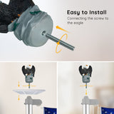 Easy to install infographic for eagle flagpole topper