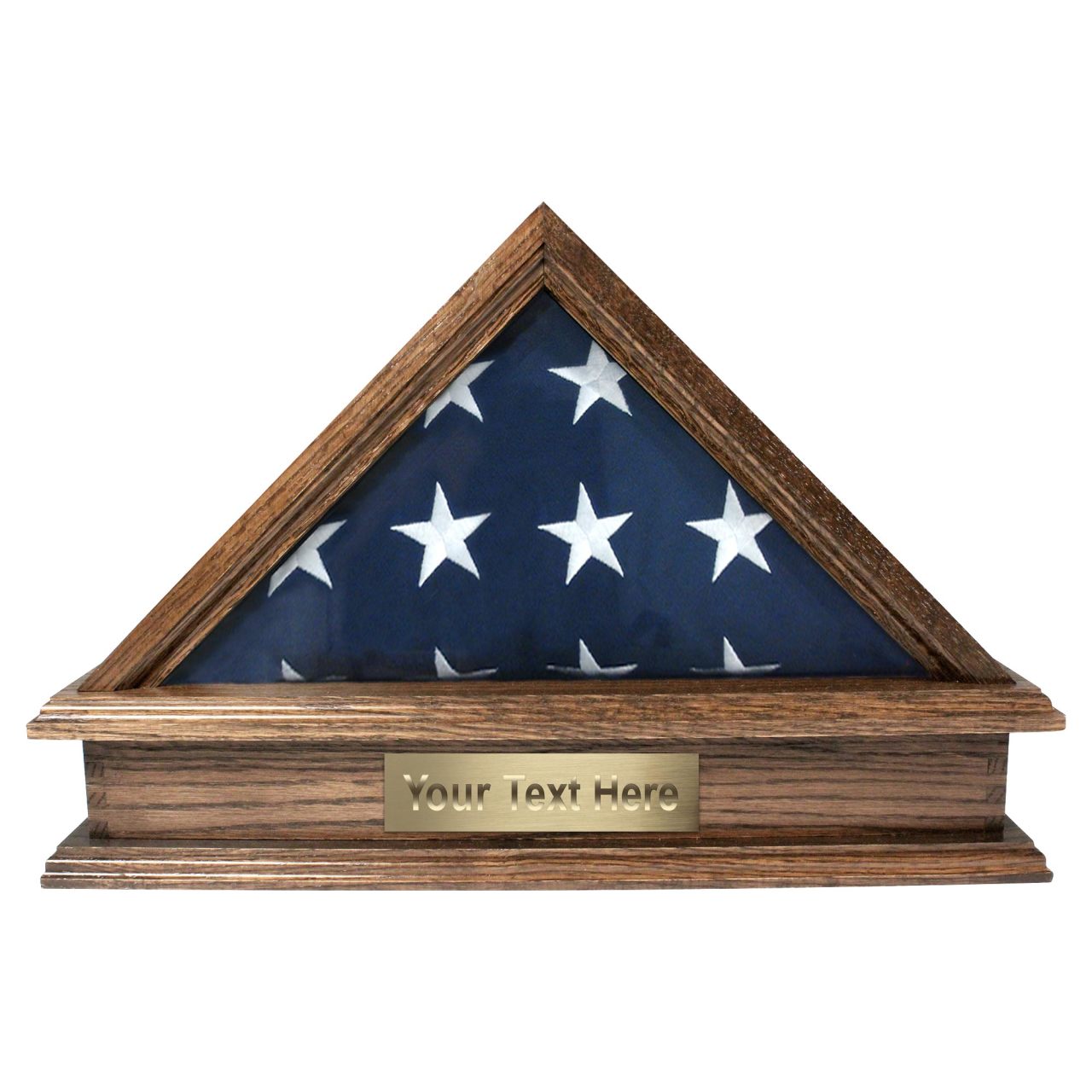 Jefferson Folded Flag Display Case & Pedestal  for 3' x 5' Flag