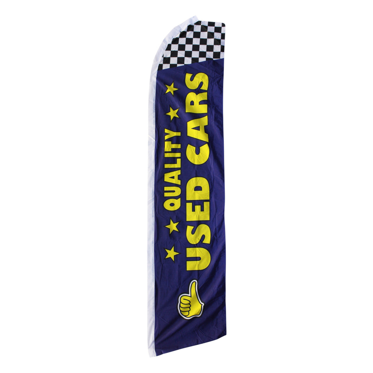 Quality Used Cars Swooper Flag - Blue
