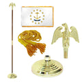 Super Tough Indoor Flagpole Kit with Nylon 3' x 5' Rhode Island Flag