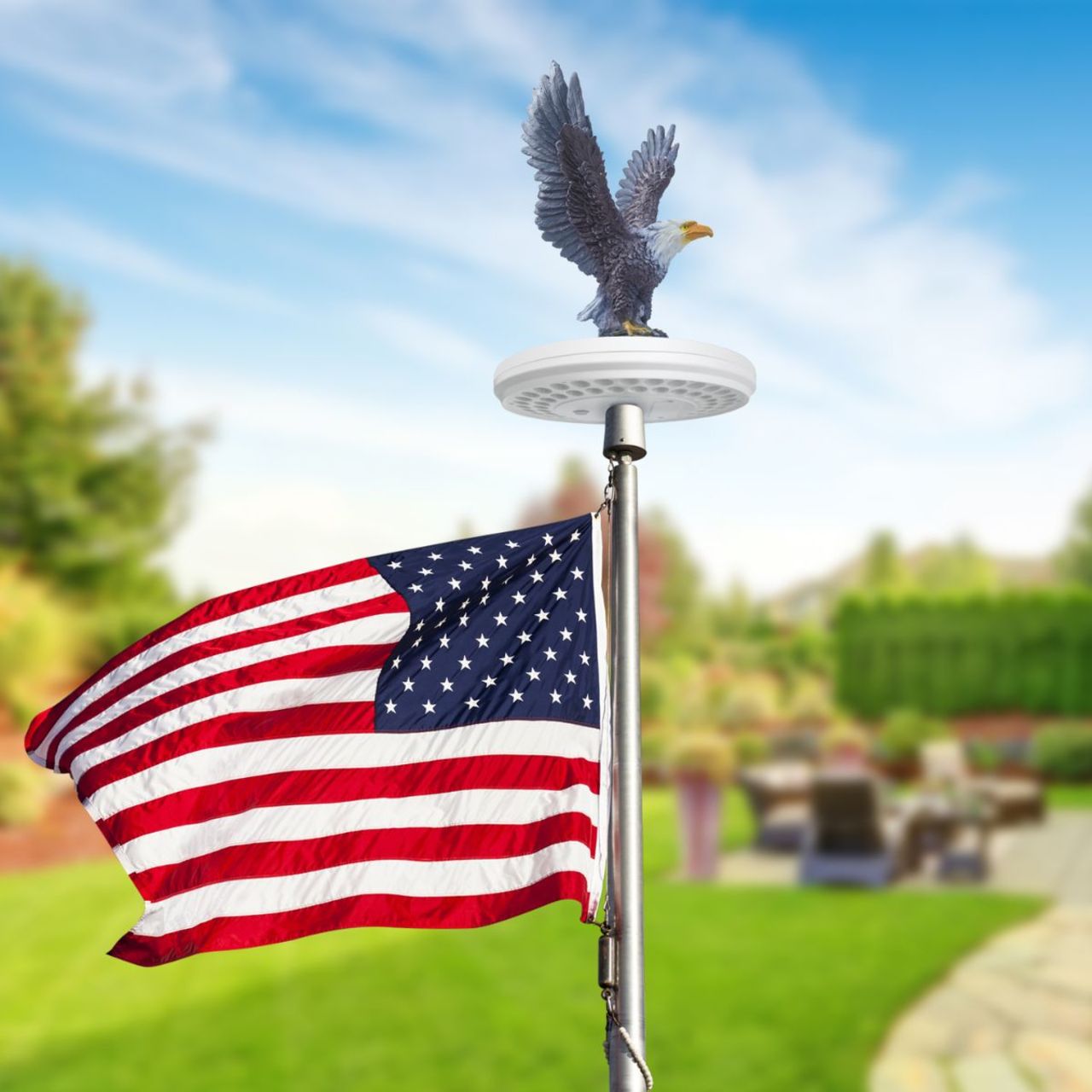 Flying Eagle Flagpole Topper With Matte Finish