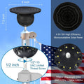 Solar LED Flag Pole Ball Topper Light - 10 LEDs - White/Black/Gold/Silver Finish
