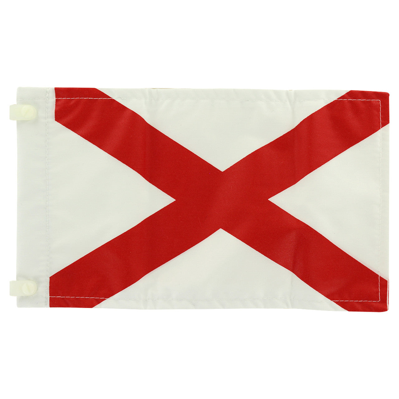 White with red "X" Antenna Flag