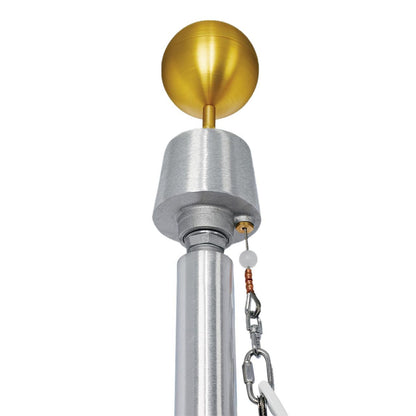 Sovereignty Series 20ft Commercial Flagpole - .156in Wall Thickness - 5in Butt Diameter