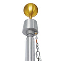 Sovereignty Series 20ft Commercial Flagpole - .188in Wall Thickness - 6in Butt Diameter
