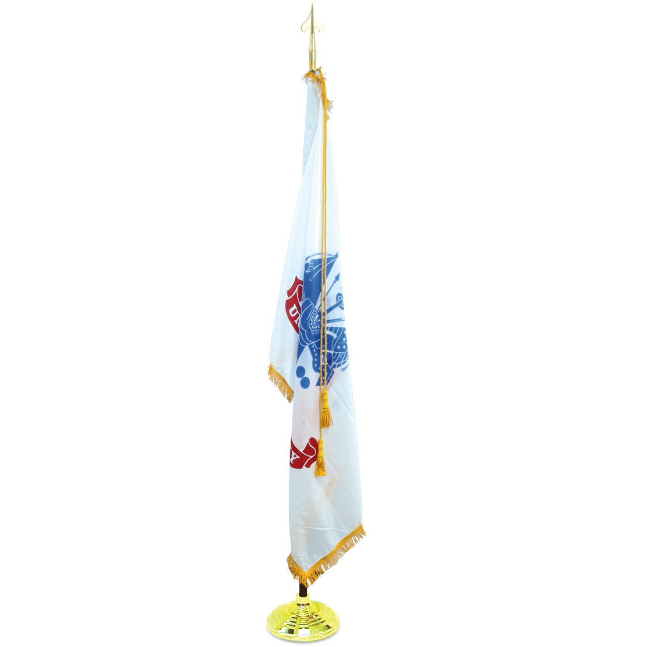 Super Tough Indoor Flagpole Kit with Nylon 3' x 5' Army Flag