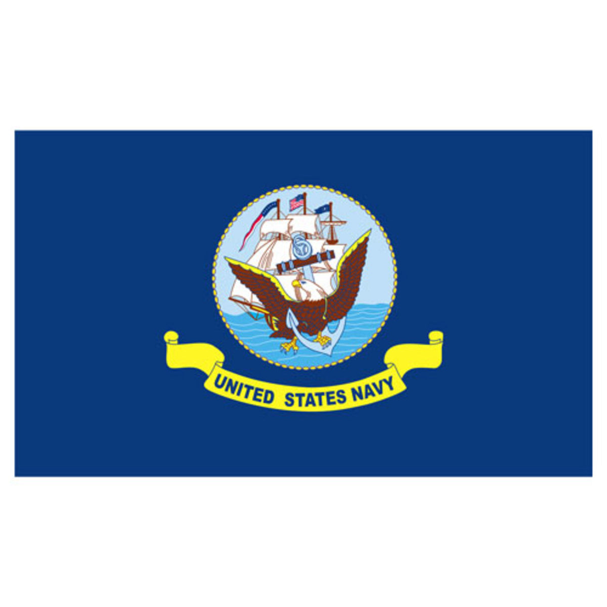 U.S. Navy flag on a white background