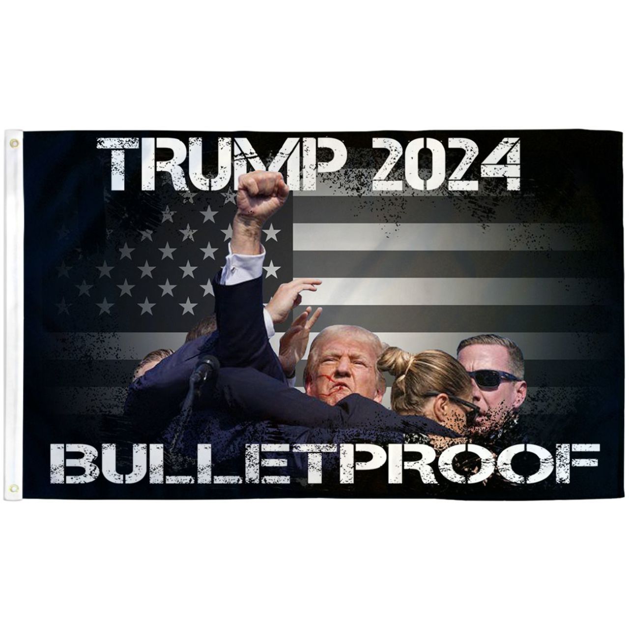 Trump 2024 Bulletproof 3ft x 5ft Polyester Flag