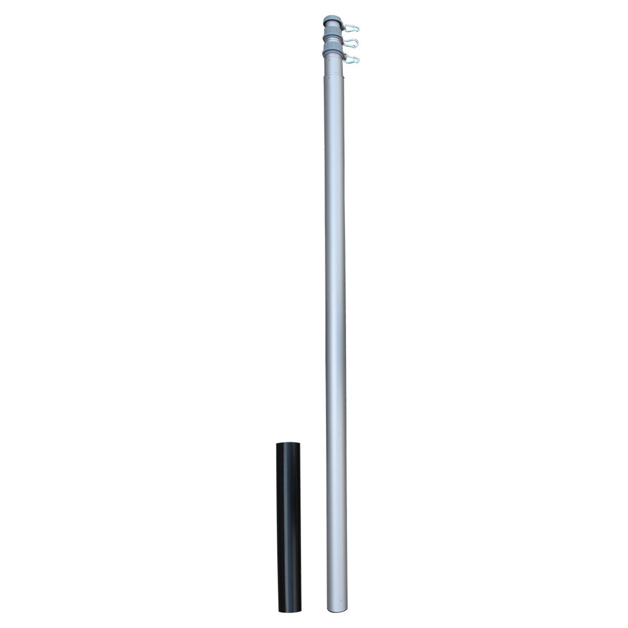 Super Tough 18ft Aluminum Telescoping Residential Flagpole - Includes Sleeve & Topper