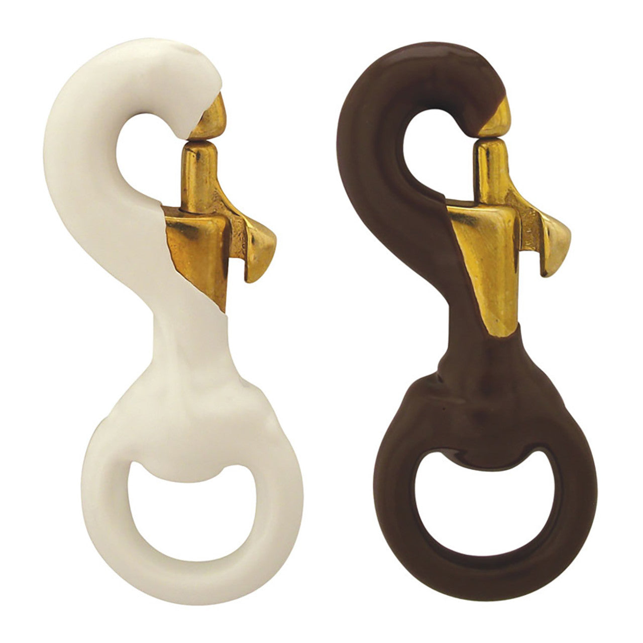 Brass Swivel Snap - Rubber Coated