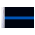 Thin Blue Line Motorcycle Flag - 6" x 9"