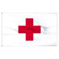Nylon Red Cross Flag 3'x5'