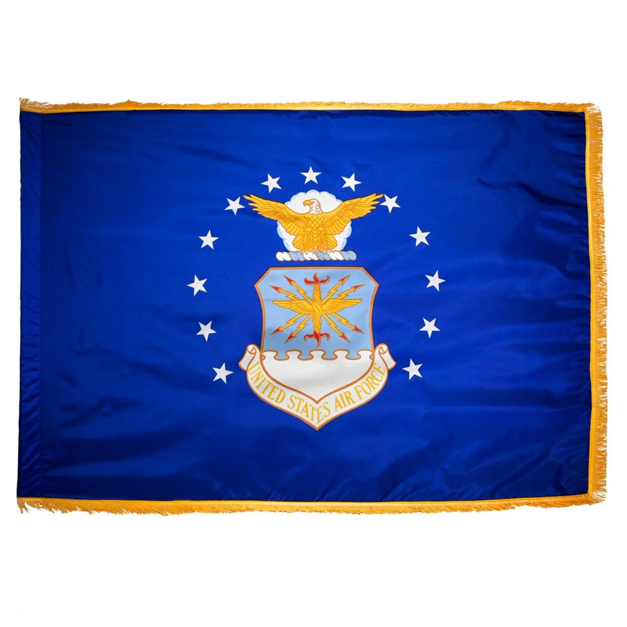 Airforce 4ftx6ft Flag with Indoor Pole Hem and Fringe